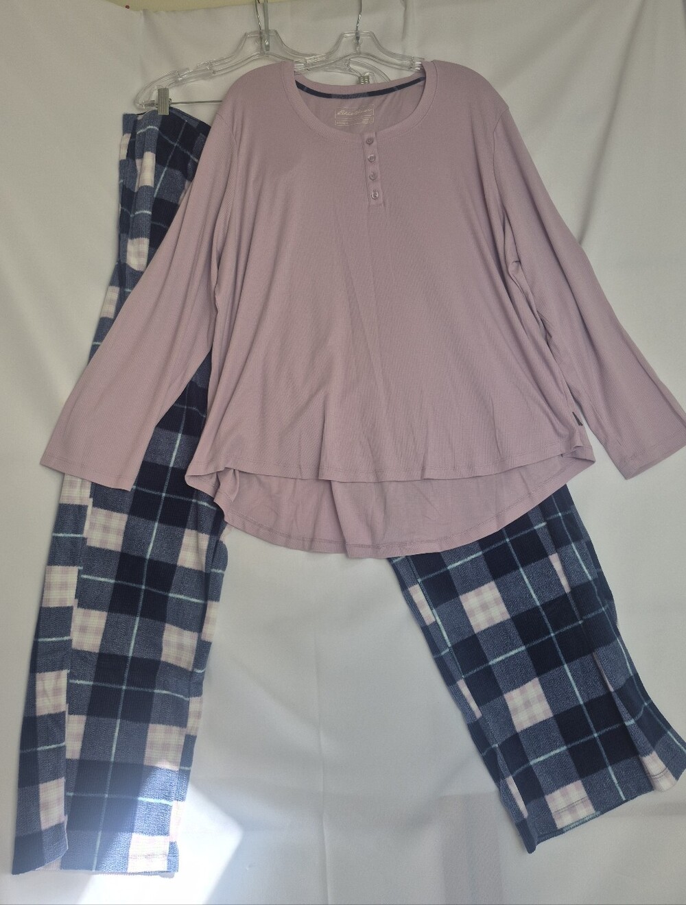 Eddie Bauer Women Lilac Wafle Fleece Pajama Set of 2